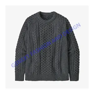 Customized OEM Spring Pullover New Fashion Casual Long Sleeve Oversized Pure Color Knit Men's Sweater Cardigan From Bangladesh
