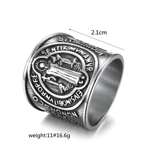 yunnique Stainless Steel Men's <b>Ring</b> Cross Design Hip Hop Style Gift Jewelry <b>Silver</b> Gold Color - Product Image 5