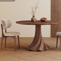 Nordischer Massivholz Runder Esstisch Minimalistische Steinplatte Modernes Drehbares Esszimmer-Set Esszimmermöbel Anpassbar