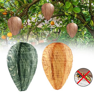 Reusable Wasp Deterrent Nest Decoy Hanging Wasp Nest Lantern Prevent Hornet Yellow Jacket Nesting Patio <b>Tree</b> Porch Outdoor - Product Image 4