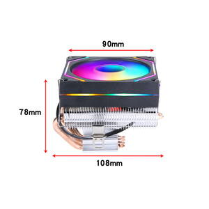 QiuzAim, venta al por mayor, Enfriador de <span class=keywords><strong>CPU</strong></span> AM4, ventilador RGB de 90mm con tecnología de 4 tubos de calor, refrigeración avanzada para computadora de escritorio 1151 8th Gen I5 - Product Image 6