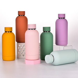 Personnalisable Logo Impression Double Couche En <span class=keywords><strong>Acier</strong></span> Inoxydable Isolé 350ml Mini Bouteille D'eau Cadeau D'affaires En Gros - Product Image 1