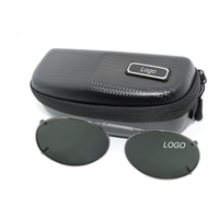 Haute qualité UV400 rétro carré TAC polarisé Clip-On lunettes de soleil conduite de nuit vert or rouge Vintage lunettes léger métal
