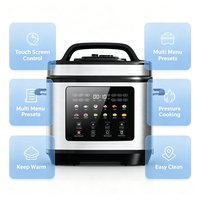 Cuisinière multifonctionnelle de haute qualité en acier inoxydable de luxe, intelligente, 24 fonctions, 900W, 5L, 6L, cuiseur à pression électrique