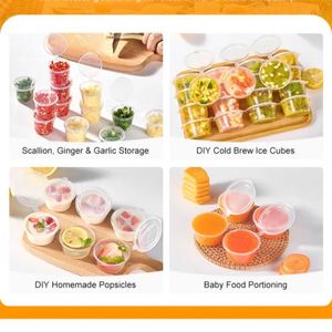 Contenedor Desechable de PP Transparente, Taza Pequeña para Salsas, Logotipo Personalizado OEM, Muestra Gratuita Disponible, MOQ Bajo de 500 Piezas - Product Image 4