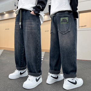 Nuevos Pantalones de Moda para Niños Primavera-Otoño 2025 - Jeans Casuales Holgados y Modernos para Niños Mayores - Product Image 5