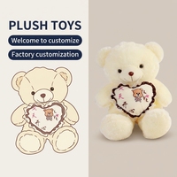 Ours en peluche cœur d'amour, jouet doux, ours de la Saint-Valentin, animaux en peluche pour anniversaire et Saint-Valentin - Vente chaude directe usine