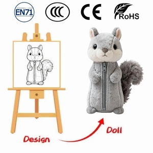 Peluche di Scoiattolo con Fodera in Rete per Alleviare lo Stress, Giocattolo Riscaldante Personalizzabile, Regalo Morbido e Caldo per <span class=keywords><strong>Amici</strong></span> - Product Image 2