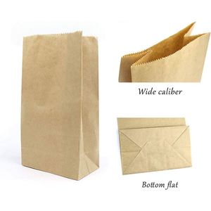 Paper Lunch <b>Bags</b> Durable Kraft Grocery <b>Bag</b> Bakery <b>Bread</b> Sandwich Shopping Party Gift Wrapping Bulk Reusable Paper Lunch <b>Bags</b> - Product Image 3