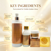 Produits de soin éclaircissants pour la peau Pure Egyptian Gold pour femmes, unifiants le teint, correcteurs de taches brunes, hydratants visage et corps, beauté