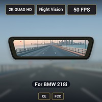 Pour BMW 218i H8 Pro, caméra de rétroviseur avec streaming, caméra de tableau de bord 2K 8,2 pouces, double objectif avant et arrière, vision nocturne, certifiée CE FCC, d'origine usine