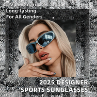 Lunettes de soleil sportives personnalisées 2025 pour hommes et femmes, verres UV400 de haute qualité, lunettes de fête Y2K et accessoires