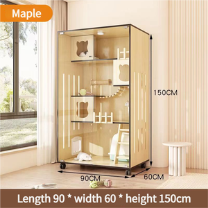 Lusso Villa <span class=keywords><strong>per</strong></span> <span class=keywords><strong>gatti</strong></span> al coperto di nuovo arrivo grande <span class=keywords><strong>recinto</strong></span> <span class=keywords><strong>per</strong></span> <span class=keywords><strong>gatti</strong></span> in legno solido con ruote <span class=keywords><strong>per</strong></span> <span class=keywords><strong>cani</strong></span> <span class=keywords><strong>per</strong></span> uso interno - Product Image 2