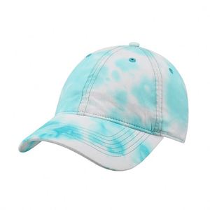 Casquette de baseball rétro hip-hop 6 panneaux vierge, nouveau design, sportive, tie-dye, pour fête, avec motif coloré en tissu – Vente en gros - Product Image 5