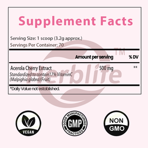 OEM ODM özel etiket Acerola toz-antioksidan ve bağışıklık destek takviye-doğal <span class=keywords><strong>C</strong></span> vitamini, destek cilt, çivi ve saç sağlığı - Product Image 2