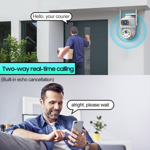 V380 Pro ngoài trời wifi 4 gam Sim thẻ máy ảnh IP PTZ ống kính kép kép Màn hình kép phát hiện chuyển động theo dõi Home an ninh CCTV Camera - Product Image 2