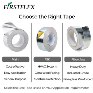 FIRSTFLEX <span class=keywords><strong>Ruban</strong></span> <span class=keywords><strong>adhésif</strong></span> en aluminium FSK <span class=keywords><strong>de</strong></span> 4 pouces <span class=keywords><strong>pour</strong></span> l'isolation des conduits HVAC, l'isolation en <span class=keywords><strong>laine</strong></span> <span class=keywords><strong>de</strong></span> <span class=keywords><strong>verre</strong></span>, l'étanchéité aux hautes températures - Product Image 4