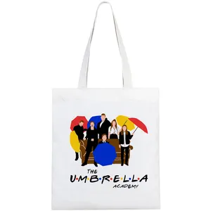 Umbrella Academy shopping bag bolso shopper cotton tote bag jute shoping sac cabas tote sac tissuShopping Bags