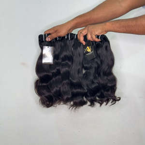 Extensiones de Cabello Natural Ondulado, Cabello Humano Virgen Indio con Cutícula Alineada, Rizado sin Procesar, en Paquetes para Mujeres - Product Image 2