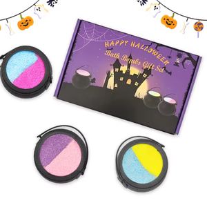 Coffret Cadeau de Bombes de Bain d'Halloween – Forme de Chaudron de Sorcière de Dessin Animé – Bombes de Bain Naturelles Faites à la Main pour le Bain - Product Image 2
