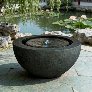 Fontana da Giardino Decorativa a Energia Solare, Resistente alle Intemperie, in Resina di Fibra di Vetro, Stile Antico, Autoportante - Product Image 1