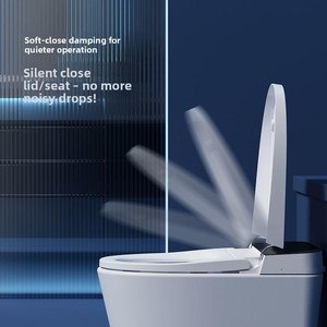 Bidet intelligent moderne à poser au sol, carré, avec siphon en S, siège chauffant, capteur <span class=keywords><strong>de</strong></span> pied, télécommande et chasse d'eau par gravité - Product Image 4