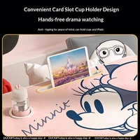 Table pliante en acier inoxydable Kuromi authentique et sous licence, support pour ordinateur portable pour dortoir, maison, baie vitrée, ou coin enfant