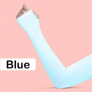 ถุงมือยาวแบบใหม่ ป้องกันรังสียูวี ป้องกันแสงแดด ผ้าไหมน้ำแข็ง สำหรับผู้หญิง เล่นกีฬากลางแจ้ง ปลอกแขนครึ่งนิ้ว รุ่น R1279 - Product Image 6