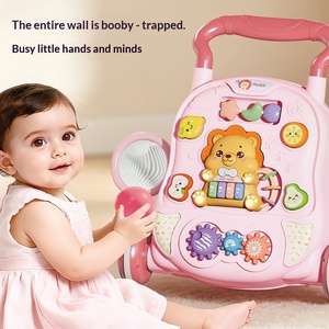 Marche-bébé multifonctionnel 5-en-1 en plastique pour enfants, aide à la marche anti-basculement et anti-jambes en O, pour 0-6 mois - Product Image 4