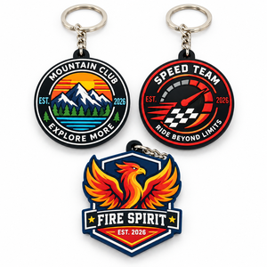 พวงกุญแจยางรูปทรงกลม ทีมสปีด มounain Club Fire Spirit  โลโก้สั่งทำ ของที่ระลึก น้ำหนักเบา ดีไซน์ทันสมัย  ตั้งก่อตั้งเมื่อปี 2023 2026 - Product Image 1