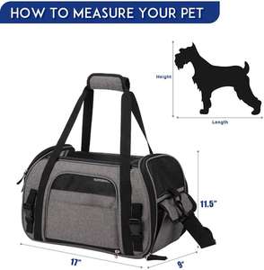 ที่ใส่สัตว์เลี้ยงสุนัขและแมวกลางแจ้งอเนกประสงค์แบบพกพาพร้อมซิปปิดสำหรับเบาะรถยนต์ทำจากวัสดุออกซ์ฟอร์ด - Product Image 2