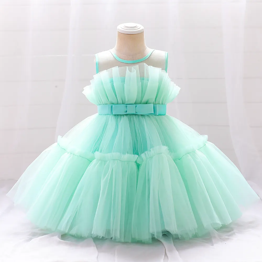 Robe fantaisie en tissu pour enfants, vente en gros, à la mode, pour fête de noël, robe pour petites filles