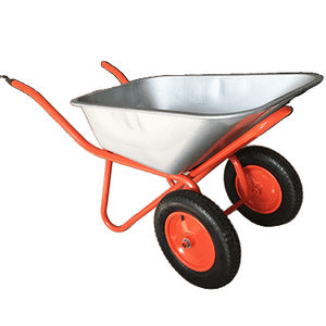 <span class=keywords><strong>Brouette</strong></span> de jardin à double <span class=keywords><strong>roue</strong></span> galvanisée avec deux roues en mousse PU <span class=keywords><strong>pleine</strong></span> pour la Russie et la Pologne - Product Image 1
