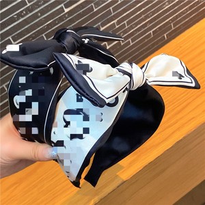 Diadema de Lujo con Lazo Elástico y Letras Impresas, Decoración de Tela, Diademas de Diseñador de Marca <span class=keywords><strong>C</strong></span> para Mujer - Product Image 2