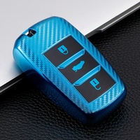Étui de protection pour clé de voiture en fibre de carbone TPU compatible avec Changan CS35 CS75 V3 CS15 V5 V7 Oushang A600 A800, porte-clés télécommande, accessoires de voiture