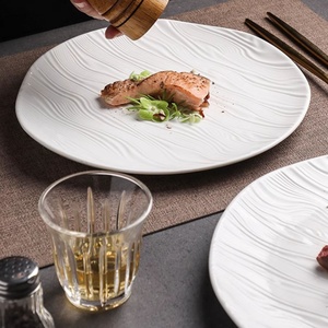 European Style 8/10/12 Inch White Irregular <strong>Tapas</strong> Appetizer Salad Steak <strong>Plates</strong> Wholesale Wedding Porcelain <strong>Plate</strong> for Banquet - Product Image 2