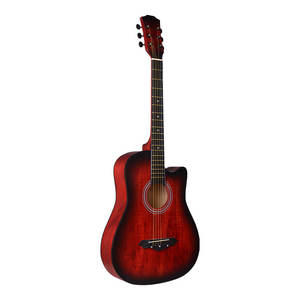 Guitarra acústica de 38 pulgadas, instrumento de cuerda, con tilo superior - Product Image 4