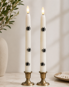 Halloween Art Pillar <b>Candles</b> Skull Snake Spider Design Flickering LED Flameless Eco-Friendly Smokeless Handmade <b>Long</b> Burning - Product Image 4