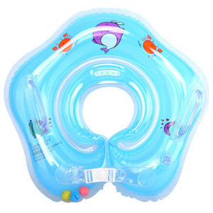 Anillo inflable para el cuello para bebés, versión gruesa con diseño de dibujos animados, con 3 campanas, para natación y deportes acuáticos, de 0 a 24 meses - Product Image 1