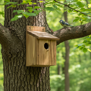 Caja de Madera de Pino para Nidos de Pájaros, <span class=keywords><strong>Casa</strong></span> para Pájaros Silvestres Resistente y Rústica, Jaula de Cría Fácil de Instalar para Decoración de Jardín - Product Image 2