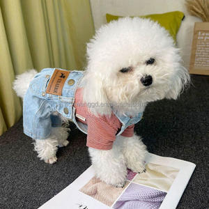 Petal Denim Shorts, verschiedene Größen, Großhandel bei <span class=keywords><strong>Pet</strong></span> Stores, stilvolle Teddy Schnauzer Bichon Dog Overalls - Product Image 5