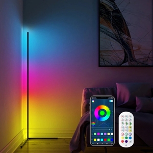 Lámpara de Esquina Inteligente RGB con Luz Ambiental para Sala de Estar, Lámpara de Pie con Trípode, Decoración Nórdica para el Hogar, Iluminación Interior - Product Image 2