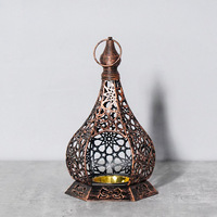 Photophore Lanterne en Métal Éléganter de Style Marocain avec Couleur Personnalisée pour la Décoration de Noël et de la Maison