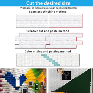 Campioncino Gratuito: Carta <span class=keywords><strong>da</strong></span> Parati 3D in Schiuma PE <span class=keywords><strong>con</strong></span> Motivo Mattone Bianco, Pannello Decorativo per Pareti della <span class=keywords><strong>Camera</strong></span> <span class=keywords><strong>da</strong></span> <span class=keywords><strong>Letto</strong></span> - Product Image 5