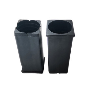 Shih Hung Plastics Furniture <b>Leg</b> 30x30mm Round Lifting Sleeve Black Plastic Foot Cover For Desk <b>Chair</b> Accessories - Product Image 2