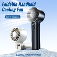 Ventilateur portable pliable personnalisé OEM ODM avec logo, rechargeable USB-C, avec cordon, vente en gros