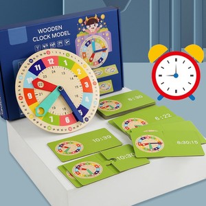 Reloj de Madera para Aprender Matemáticas, Material Didáctico para Niños de Primaria (4-6 Años) - Primer Grado, Juego Educativo para Aprender a Ver las Horas - Product Image 5