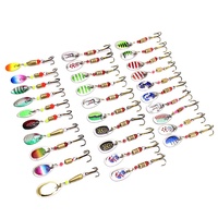 11 pièces 56g leurres métal brochet cuillère leurre Spinner lames appâts plate-forme crochet en ligne Spinner pêche Spinner appât leurre ensemble Kit
