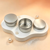 Boîtes en aluminium rondes en gros, vides, pour cosmétiques, bougies, cirage de chaussures, emballages métalliques avec couvercle à vis