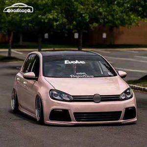 Offre Spéciale – Kit Complet Neuf de Pare-chocs Avant/Arrière, Grilles Latérales et Sortie d'Échappement Style R20 pour <span class=keywords><strong>Golf</strong></span> 6, Noir Apprêté - Product Image 4